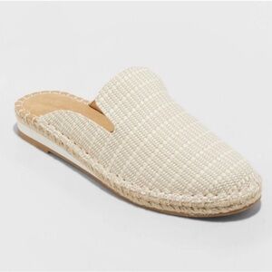 Universal Thread Tan  Mae Espadrilles Woven Slip-On Mules